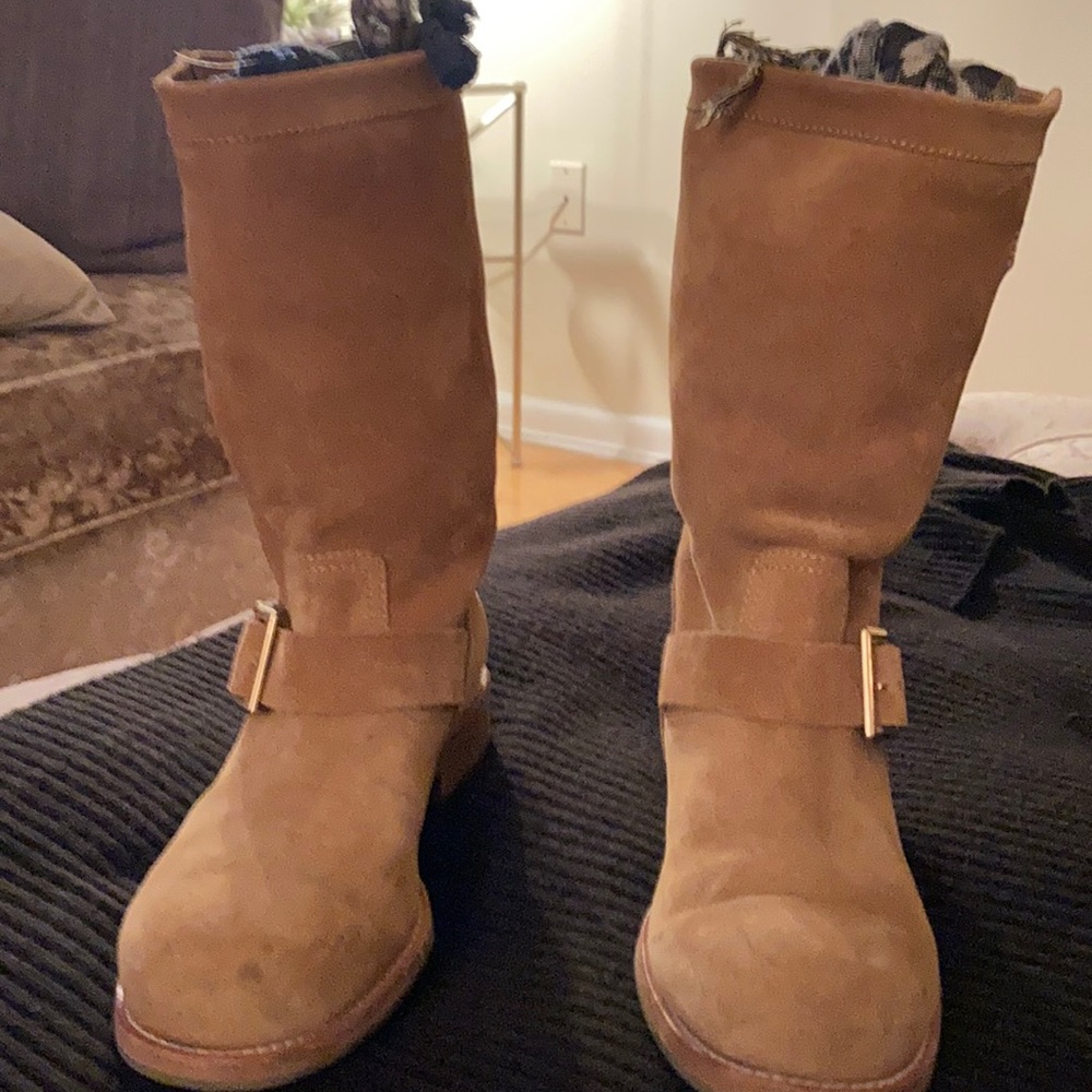 JIMMY CHOO SUEDE BIKER BOOTS